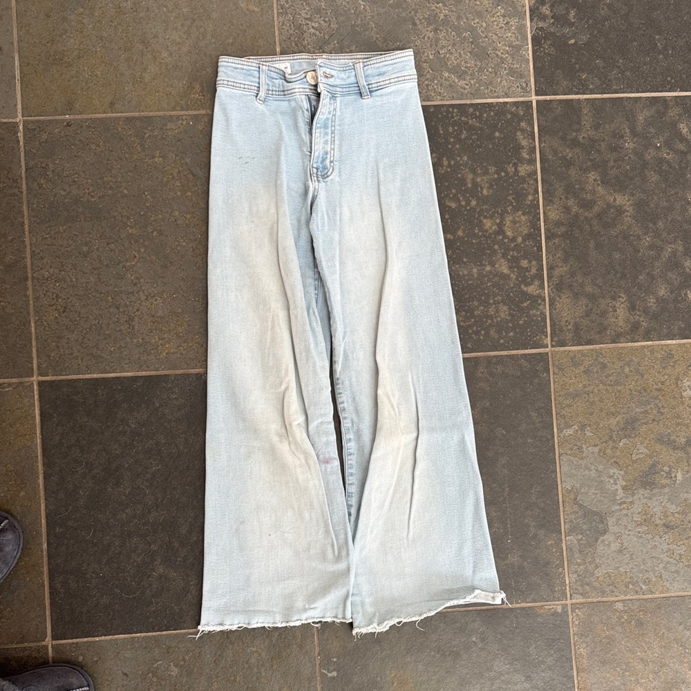 Zara Light Blue Flare Jeans